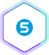 Logo von Shopware 5 in einem Sechseck, das einen Connector symbolisiert