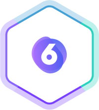 Logo von Shopware 6 in einem Sechseck, das einen Connector symbolisiert