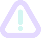 Anomaly detection icon in the shape of a triangle with an exclamation mark in the middle